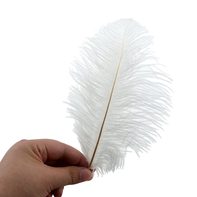 Wowlife 50Pcs 15-20cm Real Natural White Home Decor Ostrich Feathers Party Wedding Decorations Feather - Image 2